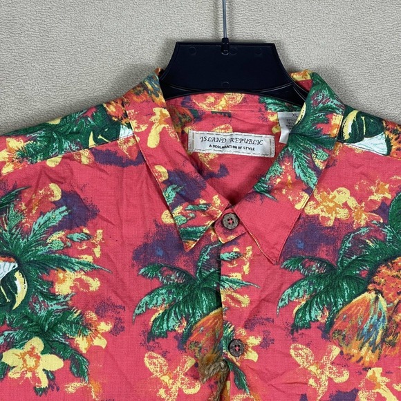 Island Republic Hawaiian Shirt Mens XL Short Sleeve Pockets Relaxed Fit NWT - Picture 2 of 10